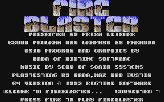 C64 GameBase Fireblaster_[Preview] [Prism_Leisure_Corp._(PLC)] 1993